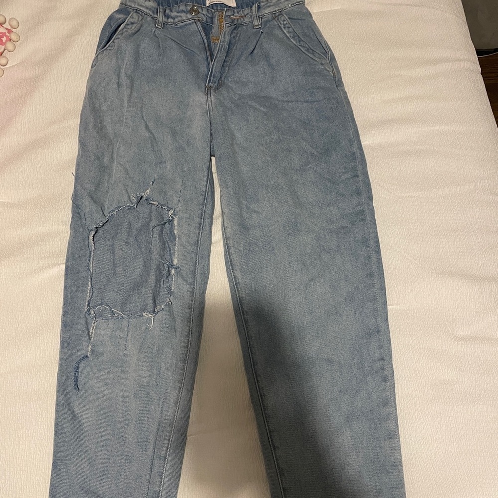 garage ripped mom jeans